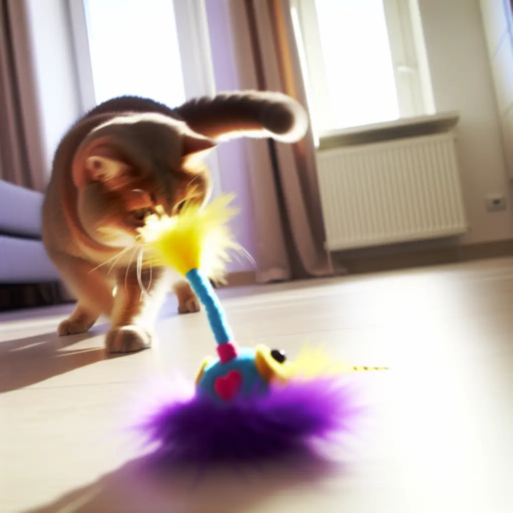 Interactief kattenspeeltje in vrolijke kleuren