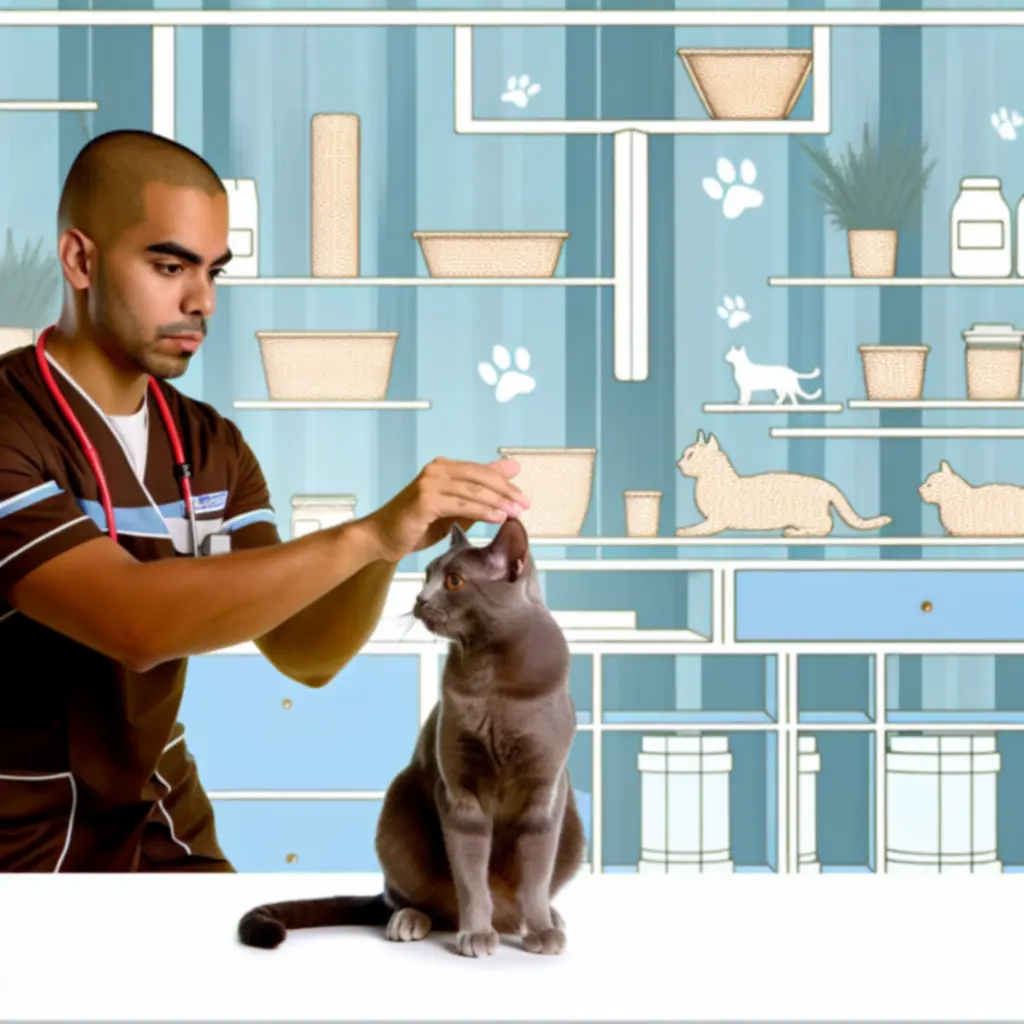 Dierenverzorger die een huisdier controleert in de dierenwinkel