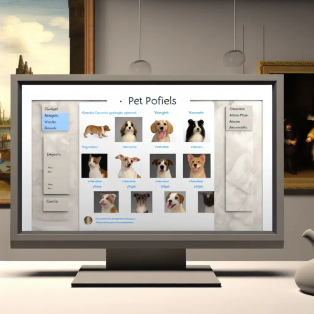 Dashboard met huisdierenprofielen en persoonlijke voorkeuren